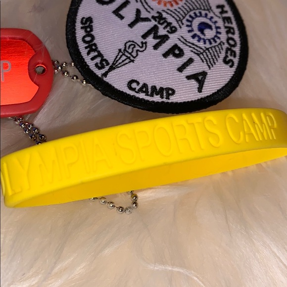 Olympia sports camp badge tag and bracelet NWOT - Picture 2 of 5